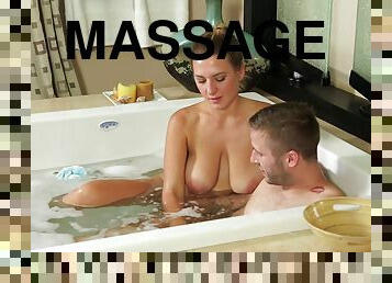 To relax he goes to a spa and gets an erotic nuru massage