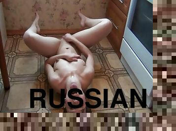 Russian slave in the kitchen