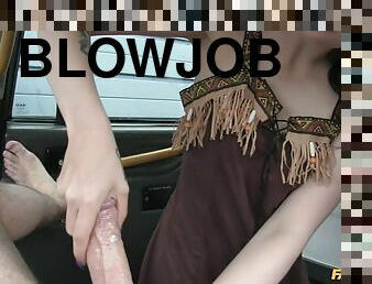 Arschlecken tattooed teen bitch gets fucked in the car