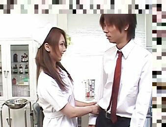 Sleazy and slutty Japanese nurse seduces a patient in the hospital