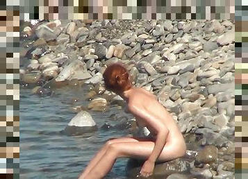 Nude girls spied by horny voyeur