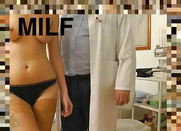 fisse-pussy, læge, milf, cam, par, lurer, strømper, blond, naturlig, gynækologisk-undersøgelse