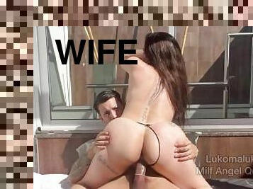 Hot wife queria ser follada por el culo mientras su esposo est trabajando