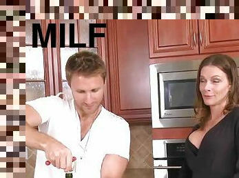 Mind Blowing Milf Gets Her Ass Tapped On Her Kitchen Counter