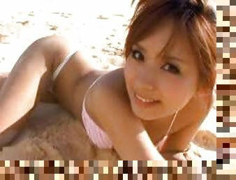 Beautiful Asian Gets Completely Naked On The Beach