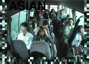 Naughty Asian Chick Gets Her Pussy Fingered In The Bus