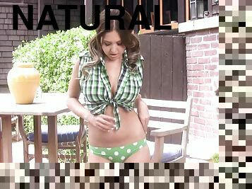 Gorgeous Pigtailed Babe Chrissy Marie Showing Her Big Natural Tits