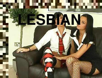 Hot Lesbian Teacher Fucking a Sexy Brunette Schoolgirl