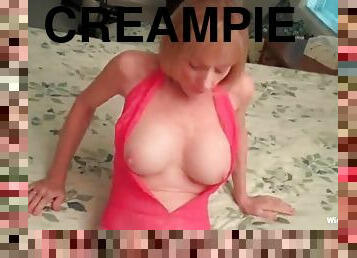 amatør, bedste, creampie, tøs