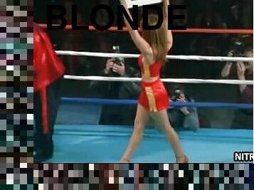 Hot Blonde Ring Girl Nikki Cox