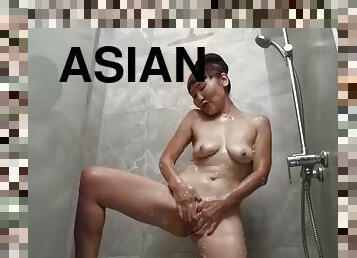 Asian Flexi Granny Takes A Sexy Shower
