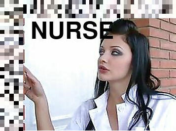 Breathtaking Brunette Nurse Knows How To Take Care Of Her Patients