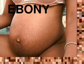 Pregnant Ebony Babe Fucked By Two Cocks
