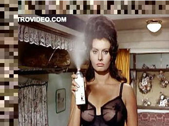 World's Hottest Vintage Celebrity Sophia Loren Wearing Tight Lingerie