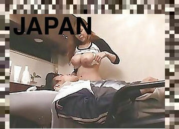 Big Boobed Japanese Hairdresser Gives Awesome Handjob
