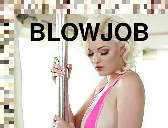 POV video of stunning Jenna Ivory giving a blowjob