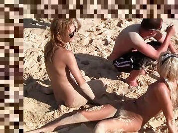 Amateur porn on a nudist beach for women