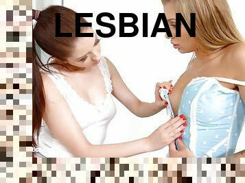 Photo session - lesbian scene with rebecca volpetti and