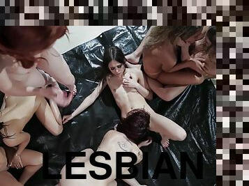 traseiros, teta-grande, lésbicas, mulher-madura, gangue, sexo-em-grupo, loira, batendo, morena, tatuagem