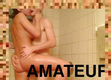 Chloe lamb and bf in the shower