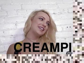 Carmen Callaway is creampied by a black stranger