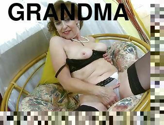 OldNannY Hot Horny Grandma Seductive Striptease
