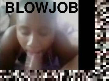 Sexy blowjob from a black girl