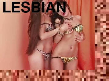LESBIANS ON FIRE_Scene_01_Beautiful lesbian couple licking each other's pussies