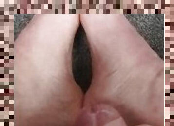 masturbation, amateur, ejaculation-sur-le-corps, pieds, britannique, fétiche, solo, réalité