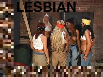 Kinky Lesbians Enjoy Fucking Like Crazy While Painting The Walls