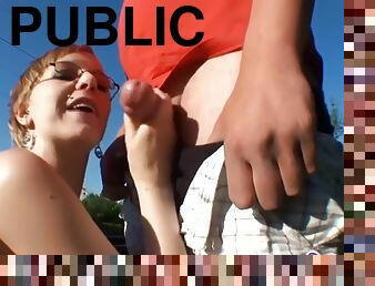 Public throatjob