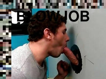 Sucking dick and doing anal fuck at gloryhole