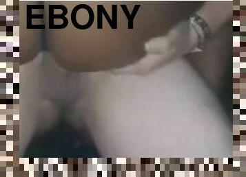 Ebony takes white dick and loves it