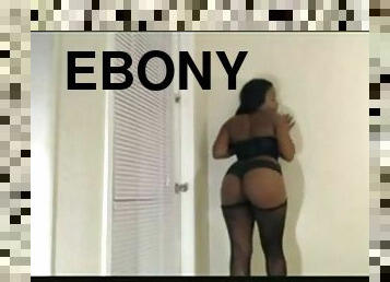 This horny ebony slut squirts a lot