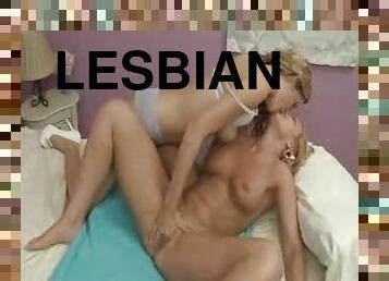 Two hot ladies have lesbian sex in the bedroom