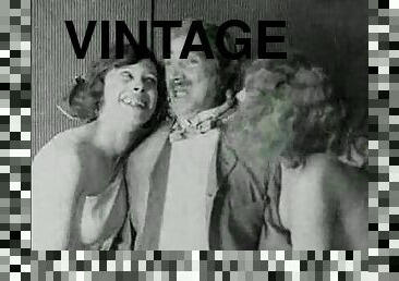 Vintage porn with a little lesbian action