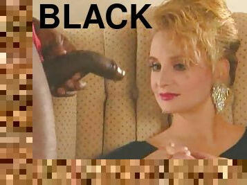 Blonde pornstar takes really big black cock