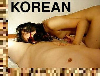Cute Korean girl rides a hard dick