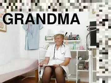 Dirty minded grandma wanted to be a sexy nurse