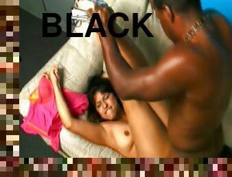 Laurie Vargas sucks a huge black cock and gets her cunt smashed