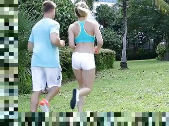 Milf and her jogging partner have incredible hardcore sex