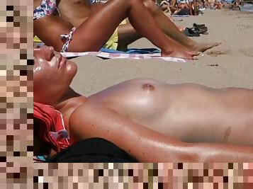 All these tits look hot hanging on the beach