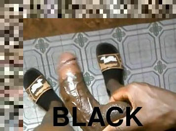 MONSTER BLACK DICK WITH VEINS HARD STROKING
