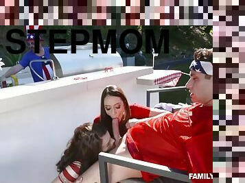 Stepmom ariella ferrera and stepdaughter jennifer jacobs fuck his son on 4th of july