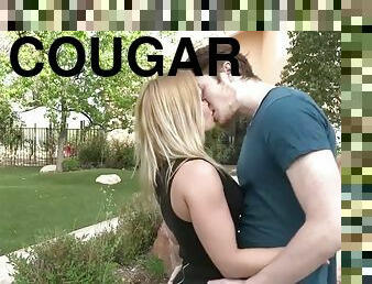 Cougar whore wife blaten lee squirts on young dick on lawn of her house