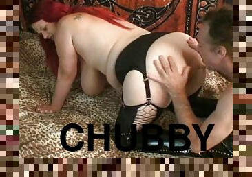 Pussy eating and rimjob with chubby slut