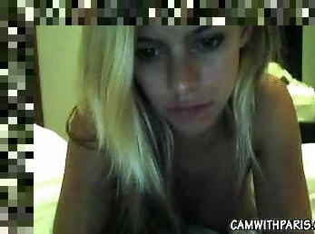 Girl on her webcam doing a hot dance