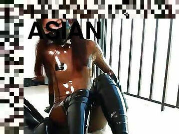 Fejira com Gay slave girl in latex clothes SM