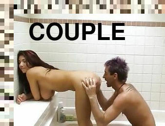 Couple makes porn movie in the shower