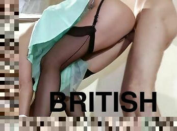 British mature stockings sucking dick